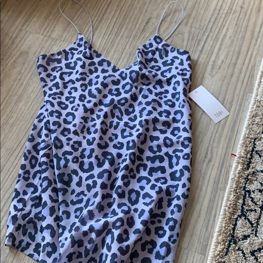 Purple leopard dress